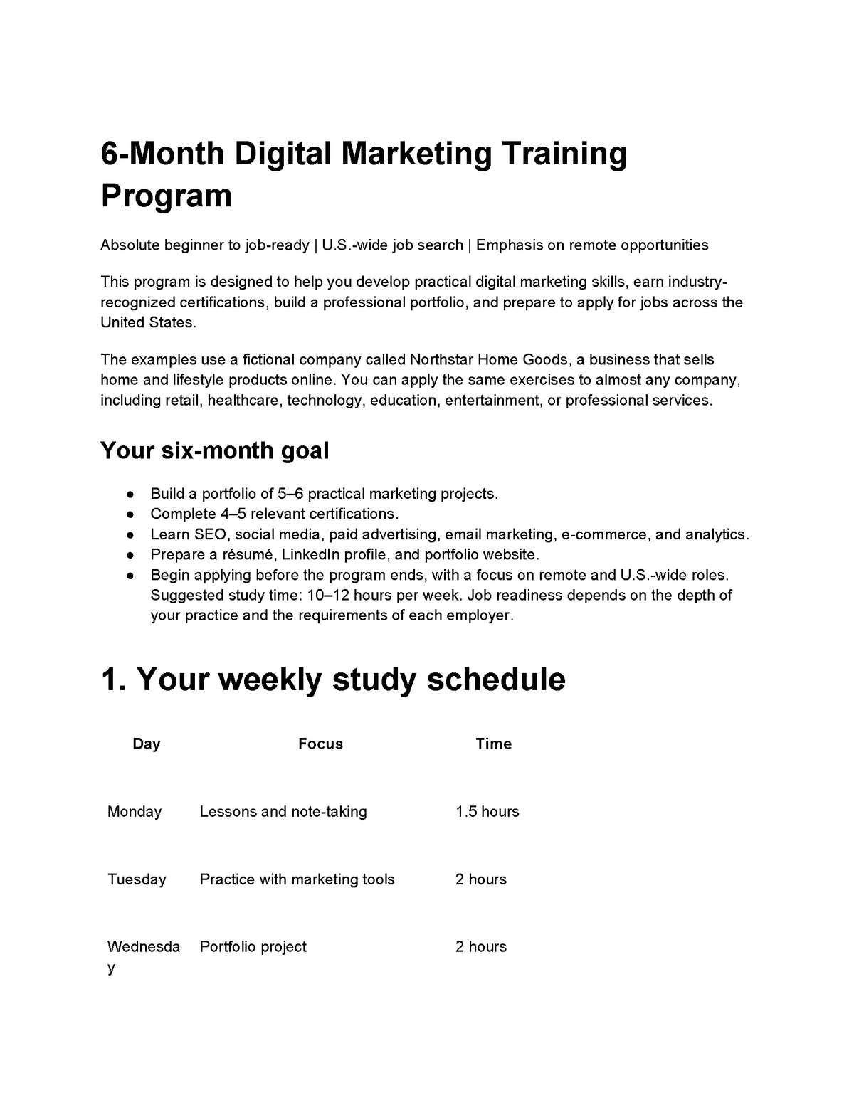 Digital Marketing Specialist & Marketing Analyst Training