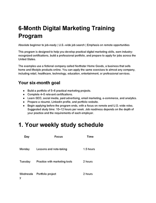 Digital Marketing Specialist & Marketing Analyst Training