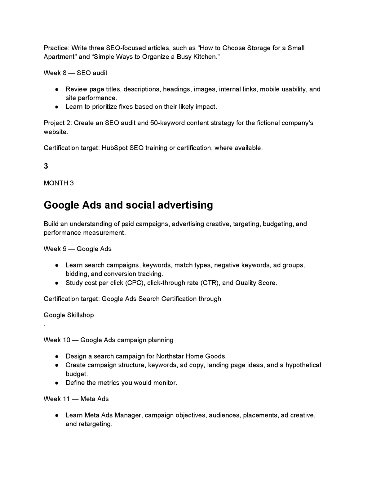 Digital Marketing Specialist & Marketing Analyst Training