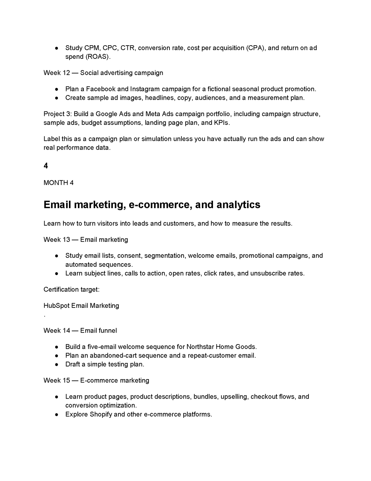Digital Marketing Specialist & Marketing Analyst Training