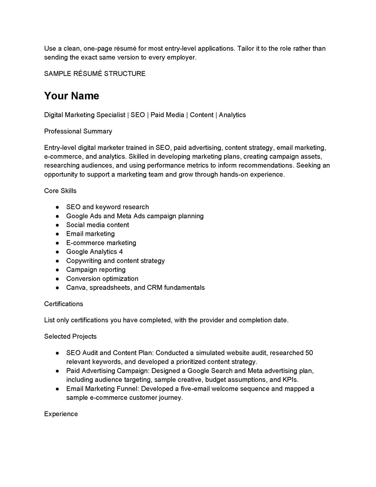 Digital Marketing Specialist & Marketing Analyst Training